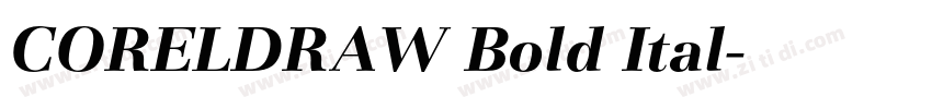 CORELDRAW Bold Ital字体转换